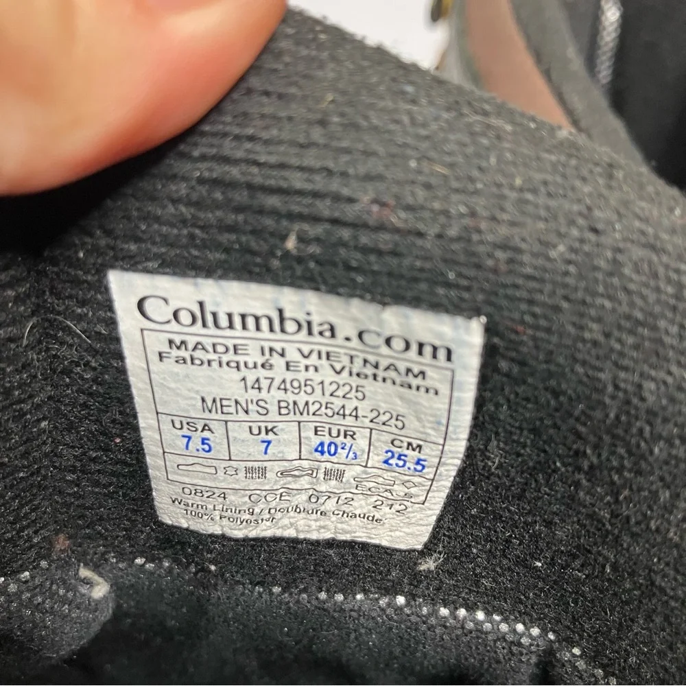 Columbia Bugaboot original lace up winter boots Omni heat waterproof‎ men’s 7.5